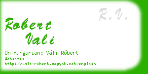 robert vali business card